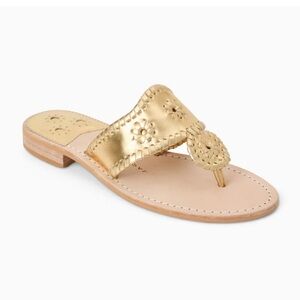 Jack Rogers Gold Leather Sandal
